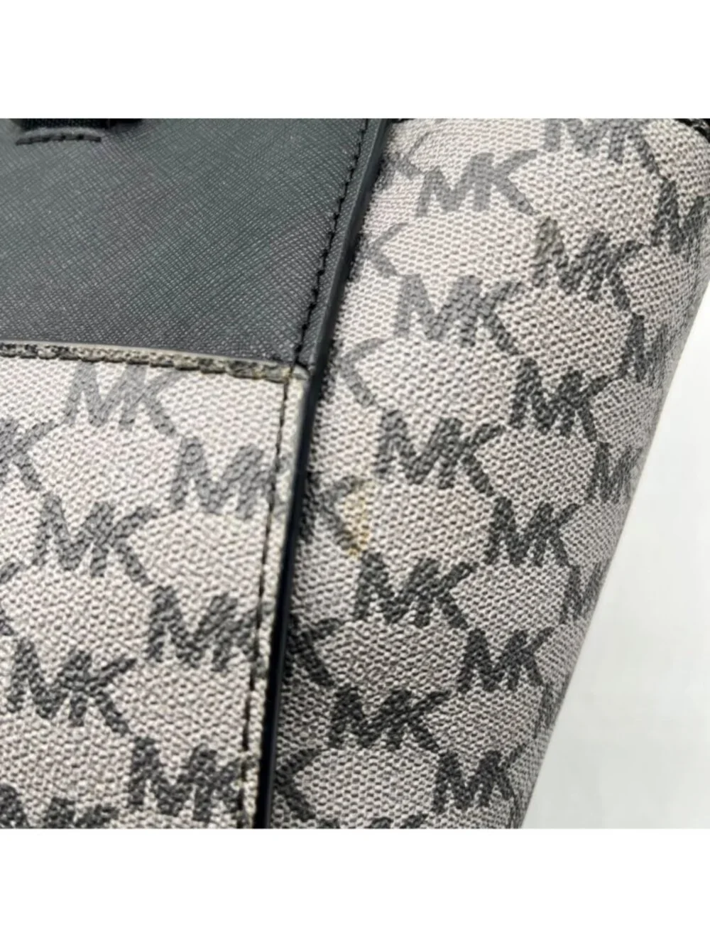Michael Kors Grey Monogram Coated Canvas Satchel
